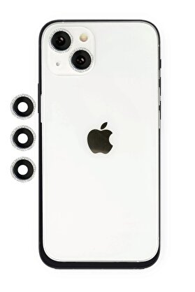 CepteToptan iPhone 14 Shine Kamera Lens - Gümüş - DROPX5708-6287