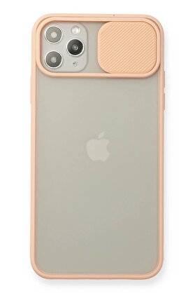 CepteToptan iPhone 11 Pro Max Kılıf Palm Buzlu Kamera Sürgülü Silikon - Pembe - DROPX2491-1507