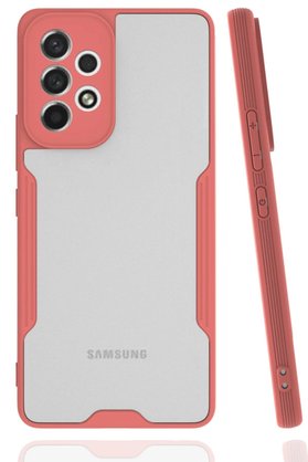 CepteToptan Samsung Galaxy A33 5G Kılıf Platin Silikon - Pembe - DROPX9473-8402