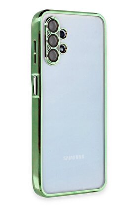 CepteToptan Samsung Galaxy A13 4G Kılıf Lensli Silikon - Yeşil - DROPX7699-5410
