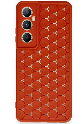 CepteToptan Realme C65 Kılıf Petek Silikon Kapak - Kırmızı - DROPX6472-8681