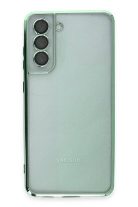 CepteToptan Samsung Galaxy S21 FE Kılıf Lensli Silikon - Yeşil - DROPX3026-3804