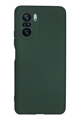 CepteToptan Xiaomi Poco F3 Kılıf Nano içi Kadife Silikon - Koyu Yeşil - DROPX7201-5408