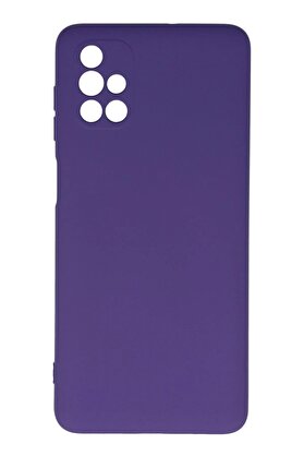 CepteToptan Samsung Galaxy M51 Kılıf Nano içi Kadife Silikon - Mor - DROPX3931-6381