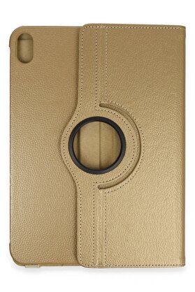 CepteToptan iPad 2022 10.9 (10.nesil) Kılıf 360 Tablet Deri Kılıf - Gold - DROPX1164-8494
