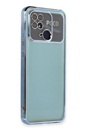 CepteToptan Xiaomi Redmi 10C Kılıf Lensli Silikon - Açık Mavi - DROPX5496-8564