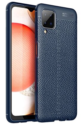 CepteToptan Samsung Galaxy A12 Kılıf Auto Focus Kapak - Lacivert - DROPX8735-8391