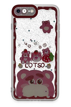 CepteToptan iPhone 7 Kılıf Sweet Desenli Silikon Kapak - Pembe - DROPX1680-9434