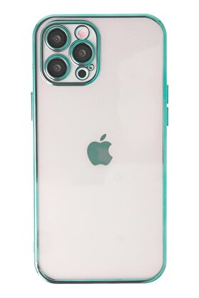 CepteToptan iPhone 12 Pro Kılıf Lensli Silikon - Yeşil - DROPX7255-5866