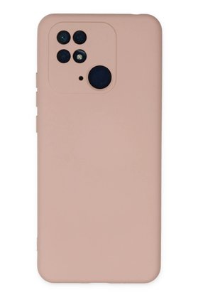 CepteToptan Xiaomi Redmi 10C Kılıf Nano içi Kadife Silikon - Pudra - DROPX2997-6643