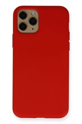 CepteToptan iPhone 11 Pro Kılıf Nano içi Kadife Silikon - Kırmızı - DROPX5042-9187