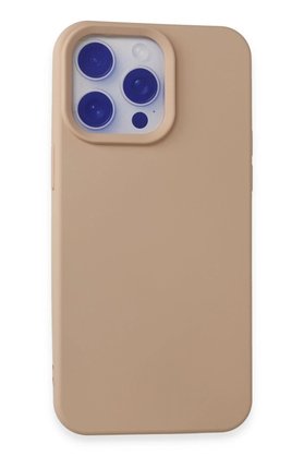 CepteToptan iPhone 15 Pro Max Kılıf Nano içi Kadife Silikon - Pudra - DROPX6907-7623