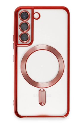 CepteToptan Samsung Galaxy S22 Kılıf Kross Magneticsafe Kapak - Kırmızı - DROPX5075-9817