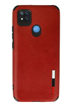 CepteToptan Xiaomi Redmi 9C Kılıf Loop Deri Silikon - Kırmızı - DROPX7891-6880