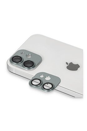 CepteToptan iPhone 11 Pers Alüminyum Kamera Lens - Yeşil - DROPX2288-6046