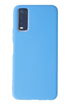 CepteToptan Vivo Y11S Kılıf Nano içi Kadife Silikon - Mavi - DROPX4394-4969