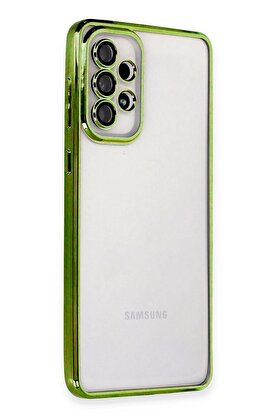 CepteToptan Samsung Galaxy A33 5G Kılıf Lensli Silikon - Yeşil - DROPX7224-7599