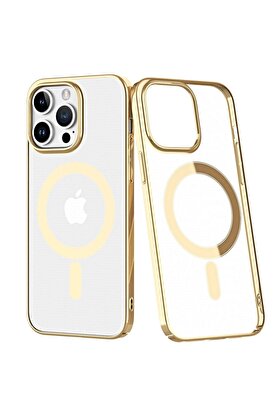 CepteToptan iPhone 14 Pro Max Kılıf Element Magneticsafe Sert Kapak - Gold - DROPX3231-8343