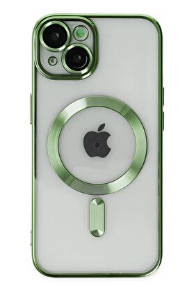 CepteToptan iPhone 14 Kılıf Kross Magneticsafe Kapak - Koyu Yeşil - DROPX6314-8539