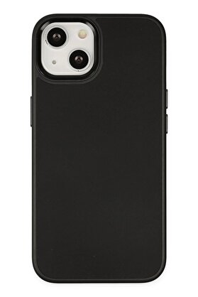 CepteToptan iPhone 14 Plus Kılıf Asya Deri Silikon - Siyah - DROPX3307-8737
