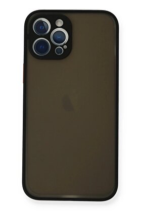 CepteToptan iPhone 12 Pro Max Kılıf Montreal Silikon Kapak - Siyah - DROPX4303-5609