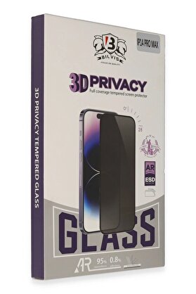 CepteToptan iPhone 15 Pro Max Bilvis 3D Hayalet Cam Ekran Koruyucu - DROPX7846-9531