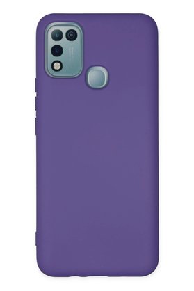 CepteToptan İnfinix Hot 10 Play Kılıf Nano içi Kadife Silikon - Mor - DROPX2335-4489