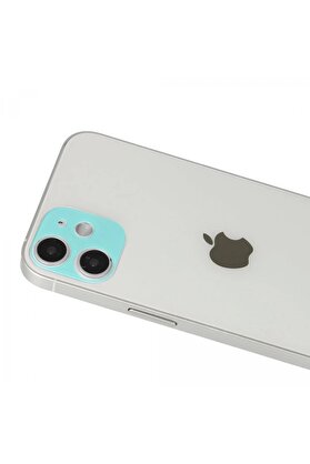 CepteToptan iPhone 12 Rainbow Kamera Lens Koruma Cam - Yeşil - DROPX3409-1667