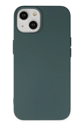 CepteToptan iPhone 14 Kılıf Nano içi Kadife Silikon - Koyu Yeşil - DROPX8648-9742