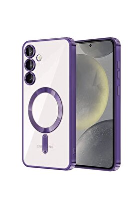 CepteToptan Samsung Galaxy S24 Kılıf Kross Magneticsafe Kapak - Mor - DROPX1649-8006