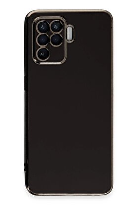 CepteToptan Oppo Reno 5 Lite Kılıf Volet Silikon - Siyah - DROPX7684-7084