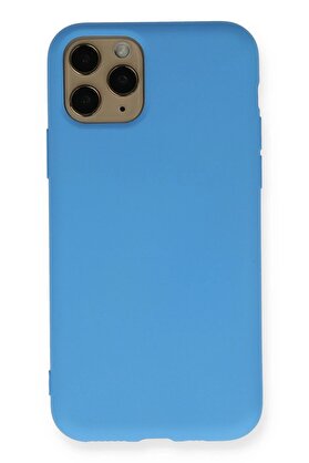 CepteToptan iPhone 11 Pro Kılıf Nano içi Kadife Silikon - Mavi - DROPX8693-2888