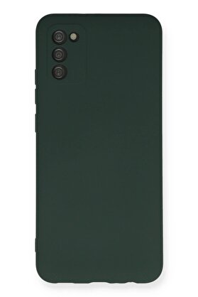 CepteToptan Samsung Galaxy A03S Kılıf Nano içi Kadife Silikon - Koyu Yeşil - DROPX1022-2555