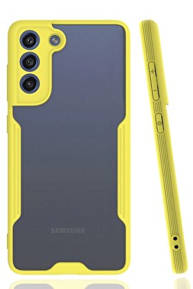 CepteToptan Samsung Galaxy S21 FE Kılıf Platin Silikon - Sarı - DROPX4107-7623