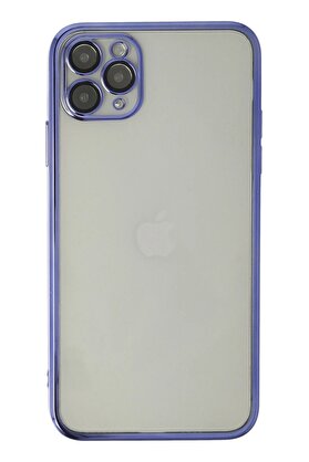 CepteToptan iPhone 11 Pro Kılıf Lensli Silikon - Mor - DROPX8252-9014