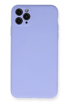 CepteToptan iPhone 11 Pro Max Kılıf Nano içi Kadife Silikon - Lila - DROPX1969-3327