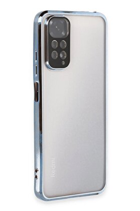 CepteToptan Xiaomi Redmi Note 11 Kılıf Lensli Silikon - Açık Mavi - DROPX3554-8059
