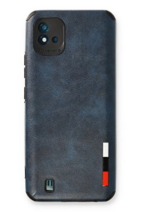 CepteToptan Realme C11 2021 Kılıf Loop Deri Silikon - Lacivert - DROPX3310-6295