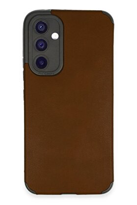 CepteToptan Samsung Galaxy A54 5G Kılıf Loop Deri Silikon - Kahverengi - DROPX5281-3516