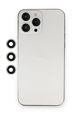 CepteToptan iPhone 12 Pro Shine Kamera Lens - Gümüş - DROPX3952-9976