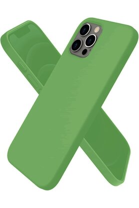 CepteToptan iPhone 12 Pro Max Kılıf First Silikon - Yeşil - DROPX8303-6809