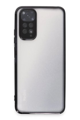 CepteToptan Xiaomi Redmi Note 11 Kılıf Lensli Silikon - Siyah - DROPX8724-1363