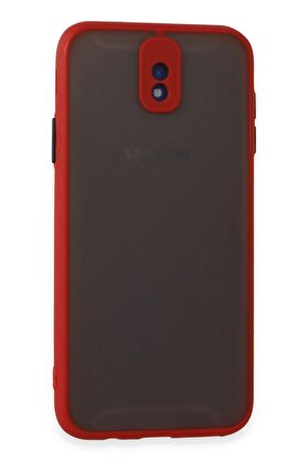 CepteToptan Samsung Galaxy J7 Pro / J730 Kılıf Montreal Silikon Kapak - Kırmızı - DROPX3299-8061