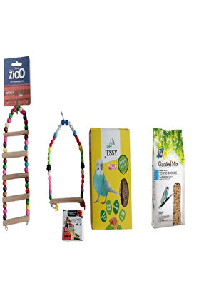  Muhabbet Kuşu Yemi̇ 1 Kg + Jesy Muhabbet Ballı Kraker +Muhabbet Kuş Oyuncağı