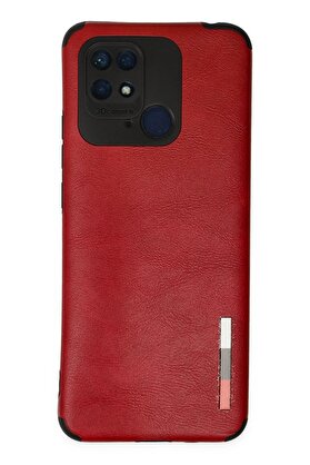 CepteToptan Xiaomi Redmi 10C Kılıf Loop Deri Silikon - Kırmızı - DROPX5913-7782