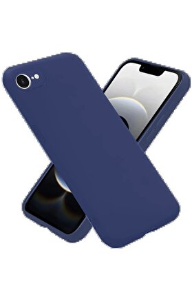 CepteToptan iPhone 16E Kılıf Nano içi Kadife Silikon - Lacivert - DROPX9876-7430