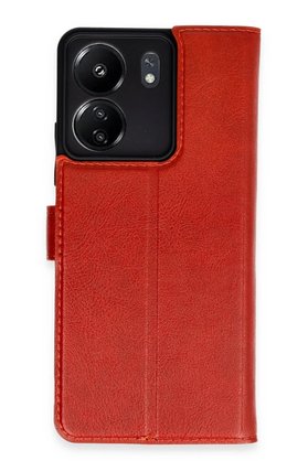 CepteToptan Xiaomi Redmi 13C Kılıf Trend S Plus Kapaklı Kılıf - Kırmızı - DROPX7596-7923