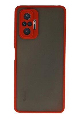 CepteToptan Xiaomi Redmi Note 10 Pro Kılıf Montreal Silikon Kapak - Kırmızı - DROPX1951-2047