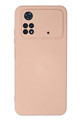 CepteToptan Xiaomi Poco M4 Pro 4G Kılıf Nano içi Kadife Silikon - Pudra - DROPX9307-9378