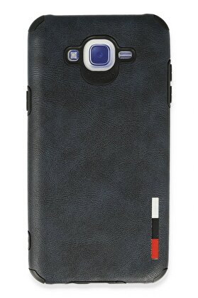 CepteToptan Samsung Galaxy J7 Kılıf Loop Deri Silikon - Lacivert - DROPX1398-2347